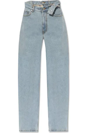 Y / PROJECT Jeans, Dame, Blå, W28, Jeans med brede ben