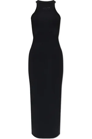 Vetements Kjole, Dame, Sort, S, Bomuld, Kjole med logo