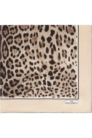 Dolce & Gabbana Tilbehør, Dame, , ONE SIZE, Leopard Print Silketørklæde