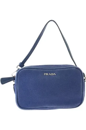 Prada Pre-owned, Dame, Blå, ONE SIZE, Tyl, Pre-owned Canvas clutches