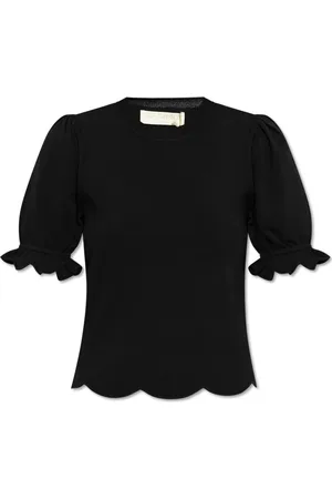 ULLA JOHNSON Bluser & Skjorter, Dame, Sort, S, Polyester, Top Noemi