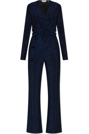 Diane von Furstenberg Jumpsuits & Playsuits, Dame, Blå, 2XS, Jumpsuit Cosima