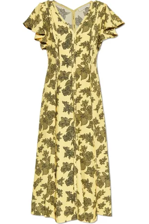 ULLA JOHNSON Kjole, Dame, Gul, 2XS, Kjole Evette