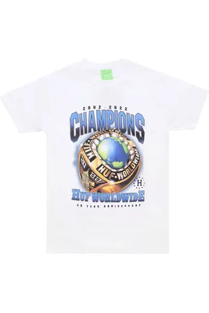 Huf Top, Herre, Hvid, L, Bomuld, Mesterskab Tee Hvid Herre T-Shirt