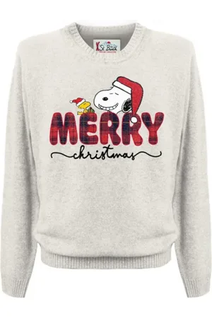 MC2 SAINT BARTH Strik, Herre, Grå, L, Hvid Sweater til Mænd