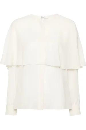 Chloé Bluser & Skjorter, Dame, Hvid, M, Hvid Skjorte Pristine Stil