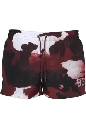 Dolce & Gabbana Badetøj, Herre, Flerfarvet, L, Uld, Logo Badeshorts
