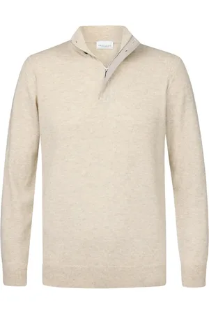 Profuomo Strik, Herre, , 2XL, Uld, Uldblanding Halv Zip Sweater