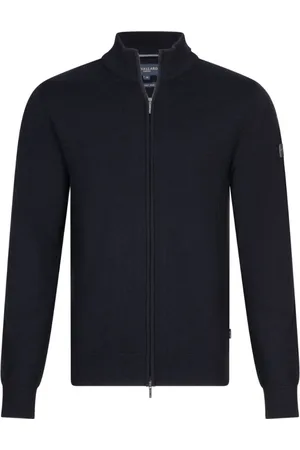 Cavallaro Napoli Strik, Herre, Sort, S, Merino Full Zip Cardigan Vest Sort
