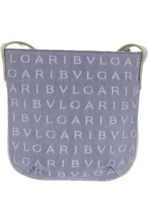 Bvlgari Pre-owned, Dame, Blå, ONE SIZE, Uld, Pre-owned Canvas skuldertasker