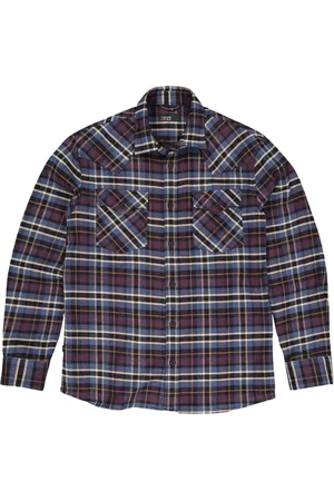 Butcher of Blue Skjorte, Herre, Flerfarvet, XL, Bomuld, Western Check Overshirt