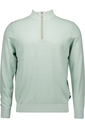 Bugatti Strik, Herre, Grøn, M, Uld, Grøn Sweater Stilfuldt Model