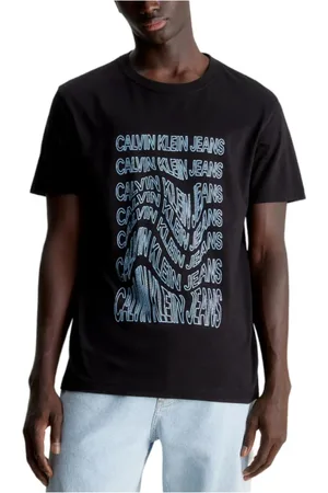 Calvin Klein Top, Herre, Sort, L, Bomuld, Moderne Sofistikeret Sort T-shirt