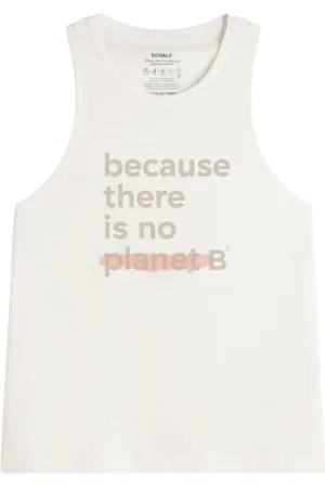 ECOALF Top, Dame, Hvid, M, Ærmeløs Underlinedalf T-shirt