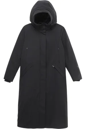 KRAKATAU Frakke, Dame, Sort, L, Qw500 Parka Sort