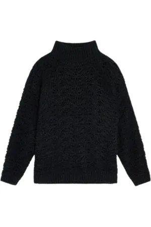 SEMICOUTURE Strik, Dame, Sort, XS, Uld, Sort Sweater Stilfuld Model