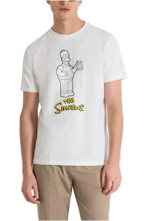 Antony Morato Top, Herre, Hvid, XL, Bomuld, Regular Fit Seattle Homer T-shirt