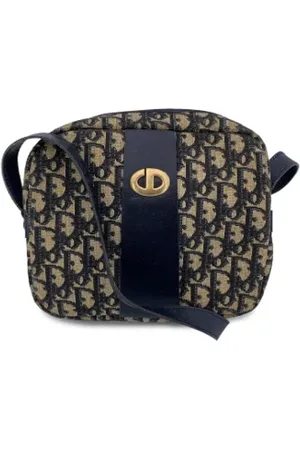 Dior Pre-owned, Dame, Blå, ONE SIZE, Uld, Pre-owned Laeder dior-tasker