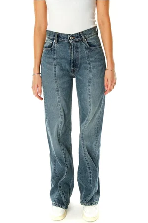 Y / PROJECT Jeans, Dame, Blå, W29, Fleksible Wire Jeans