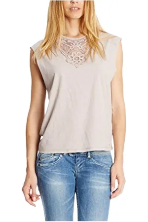 Pepe Jeans Top, Dame, , XS, Bomuld, Broderet Ærmeløs Top i Normal Pasform