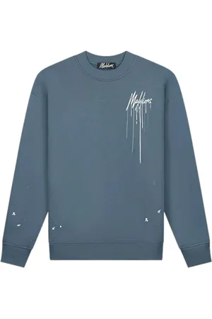 Malelions Sweathshirts & Hoodies, Herre, Blå, M, Blå Sweater Mm1-Aw24-17