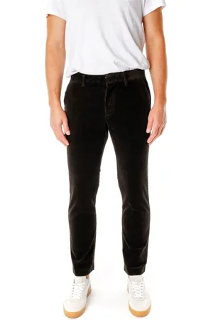 NN.07 Bukser, Herre, Sort, W34 L34, Slim Cord Chino Bukser med Jakkesæt Funktioner
