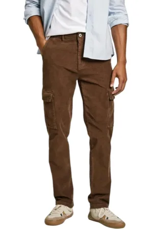 Pepe Jeans Bukser, Herre, Brun, W36, Slim Cargo Corduroy Bukser