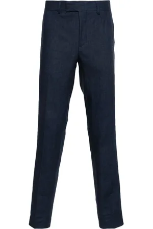 J Lindeberg Bukser, Herre, Blå, XL, Linned, Blå Linned Casual Bukser