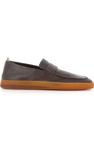 Officine creative Sko, Herre, Sort, 42 EU, Læder, Ebony Læder Slip-On Sandaler