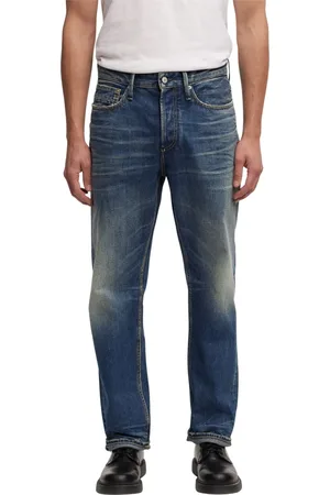Denham Jeans, Herre, Blå, W34 L32, Denim, Afslappet pasform mørk vask jeans