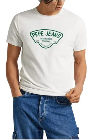 Pepe Jeans Top, Herre, Hvid, L, Bomuld, Cherry T-shirt Kortærmet Hvid