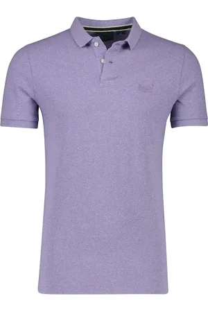 Superdry Top, Herre, Lilla, M, Bomuld, Lilla kortærmet poloshirt