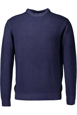 Gentiluomo Strik, Herre, Blå, M, Blå Rund Hals Sweater