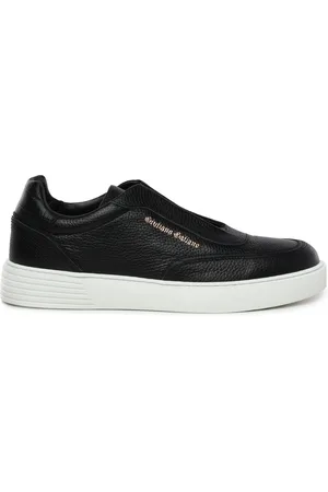 Giuliano Galiano Sko, Herre, Sort, 41 EU, Læder, Sort lædersneakers med logo