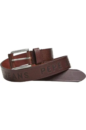 Pepe Jeans Tilbehør, Herre, Brun, 95 CM, Læder, Vintage Læderbælte Urban Stil