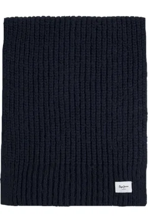 Pepe Jeans Tilbehør, Dame, Blå, ONE SIZE, Uld, Elegant Tidløst Tørklæde
