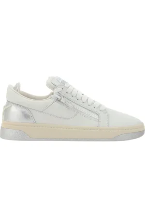 Giuseppe Zanotti Sko, Herre, Hvid, 43 1/2 EU, Uld, Hvide lavtop sneakers til mænd