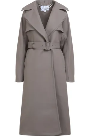 Alaïa Frakke, Dame, Grå, S, Uld, Elegant Nude Neutrals Coat