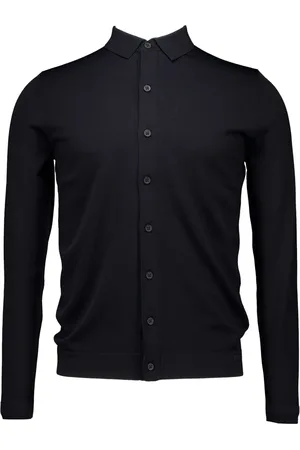 Genti Strik, Herre, Sort, XL, Vest med knapper i sort