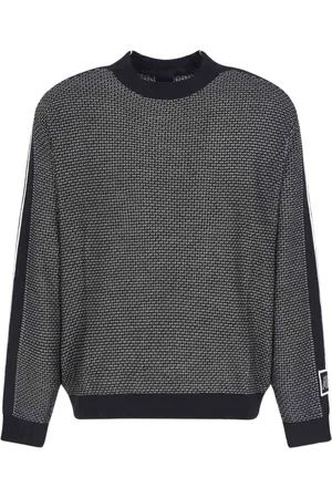 Armani Exchange Strik, Herre, Grå, M, Uld, Grå Sweater Stilfuldt Model
