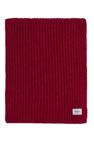 Pepe Jeans Tilbehør, Dame, Rød, ONE SIZE, Uld, Elegant Tidløst Tørklæde