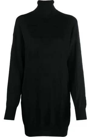 Moschino Kjole, Dame, Sort, XS, Uld, Sort Uld Mini Kjole
