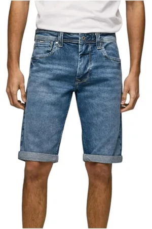 Pepe Jeans Shorts, Herre, Blå, W30, Denim, Denim Bermuda Shorts til sommeren