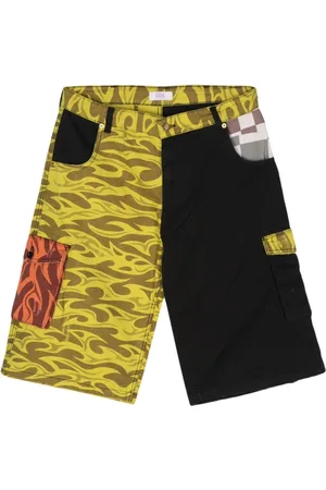 ERL Shorts, Herre, Flerfarvet, M, Bomuld, Grafisk Printet Cargo Shorts