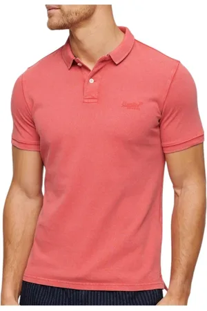 Superdry Top, Herre, Lyserød, S, Bomuld, Vintage Polo Skjorte