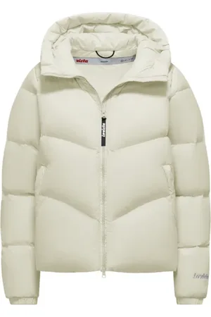 Invicta Jakke, Dame, Hvid, L, Uld, Kort Puffy Hættejakke