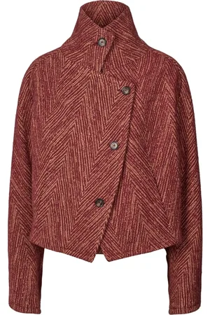 Rabens Saloner Jakke, Dame, Rød, M, Uld, Burgundy Lunna Blazer Elegant Jakke