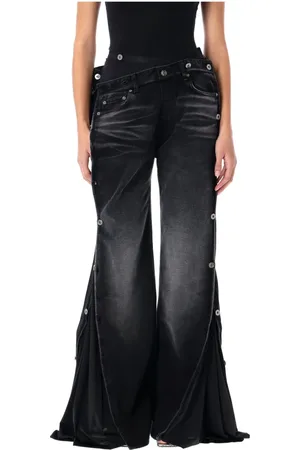 Y / PROJECT Jeans, Dame, Sort, W27, Bomuld, Faded Collapsed Waist Jeans