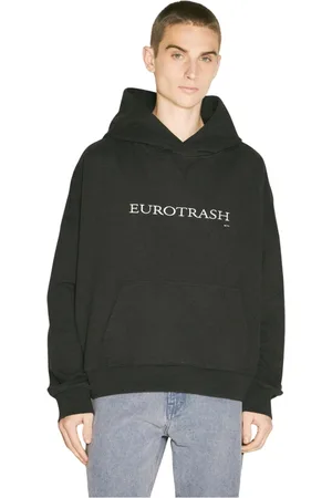 Eytys Sweathshirts & Hoodies, Herre, Sort, M, Bomuld, Broderet hættetrøje i bomuld