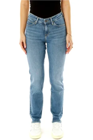 Lee Jeans, Dame, Blå, W31 L34, Denim, Klassiske Straight Fit Jeans